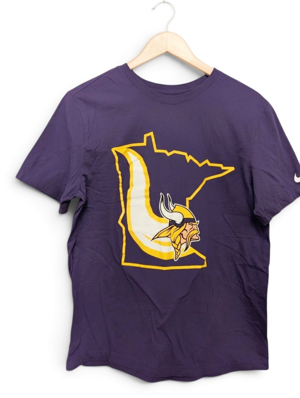NIKE Minnesota Vikings Purple T-Shirt Local Essential Large Tee